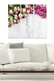 Quadro Decorativo em MDF Multicolor – Conjunto de 3 (20x50 cm cada), Tamanho Total 70x50 cm