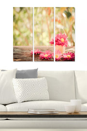 Quadro Decorativo em MDF Multicolor (Conjunto de 3 Peças) 20 x 50 cm cada, Tamanho Total 70 x 50 cm