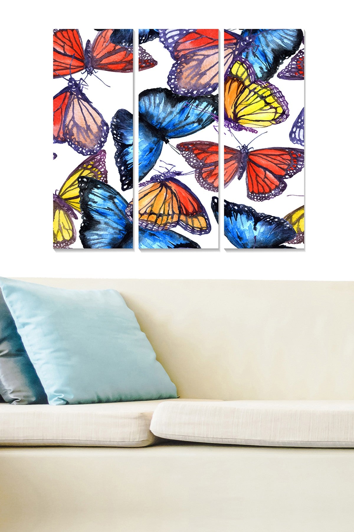 Quadro Decorativo em MDF Multicolor (Conjunto 3 Peças) – 70x50 cm, Espessura 3 mm