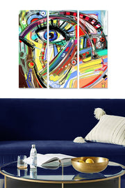 Quadro Decorativo em MDF – Conjunto de 3 Peças, Multicolor, 70 x 50 cm (3 mm)