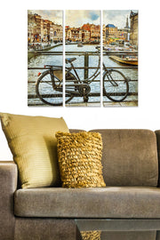 Quadro Decorativo em MDF Multicolor (Conjunto de 3) 20x50 cm cada, Total 70x50 cm – Espessura 3 mm – MDF267235337
