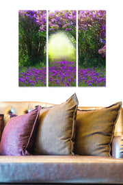 Quadro Decorativo em MDF Multicolor (Conjunto de 3 Peças) — 70x50 cm total, 20x50 cm cada, espessura 3 mm