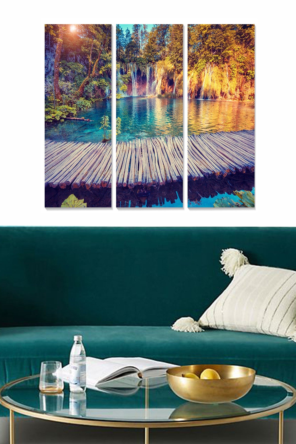 Quadro Decorativo em MDF Multicolor (3 Peças) 20x50 cm cada | Total 70x50 cm | Espessura 3 mm | Ref. 553BNC2211