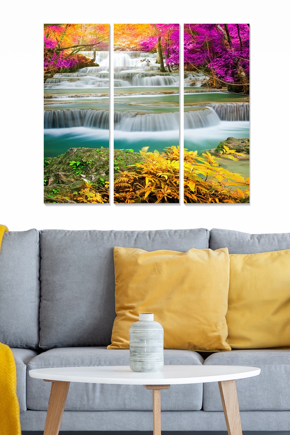 Conjunto de Quadros Decorativos em MDF (3 Peças) Multicolor, 70 x 50 cm, Espessura 3 mm