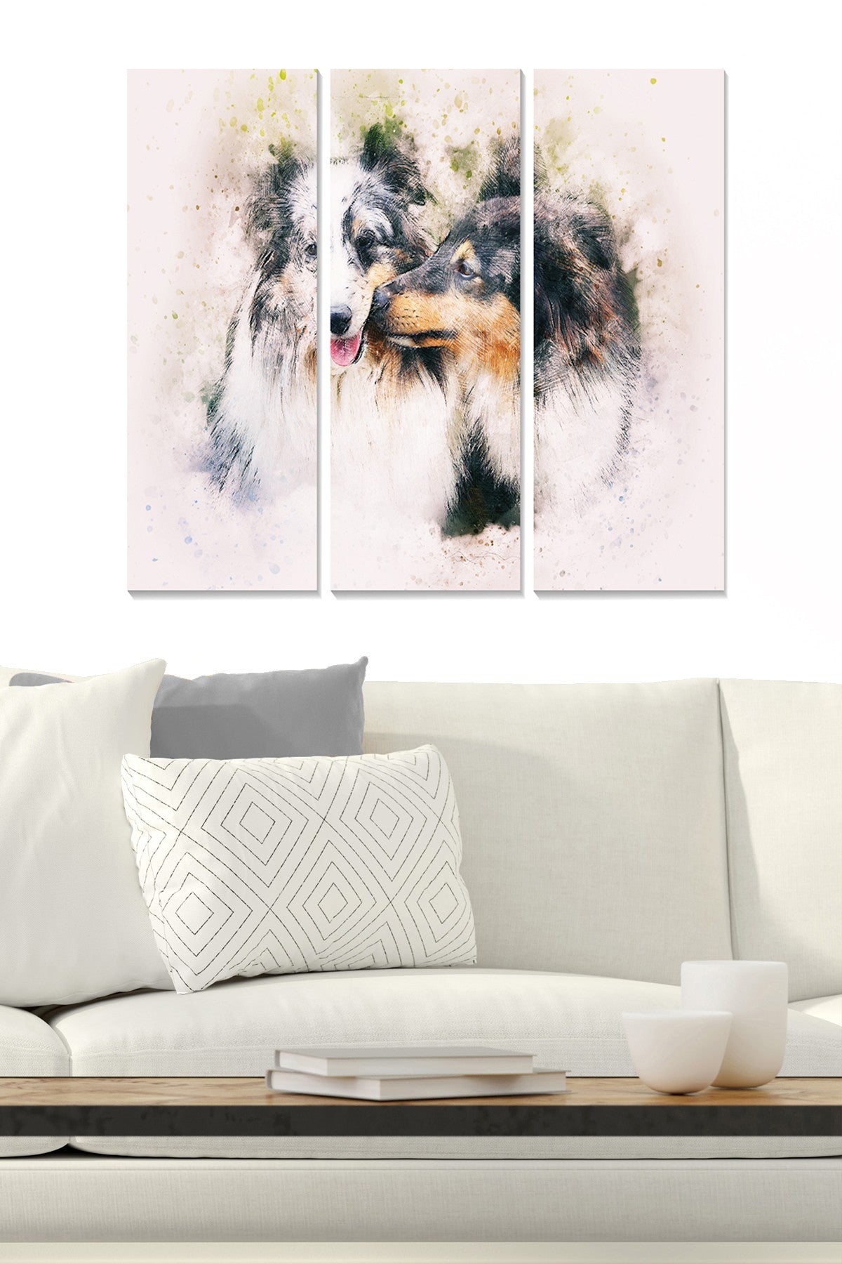 Conjunto de Quadros Decorativos em MDF (3 Peças) Multicolorido – 70 x 50 cm – 3 mm