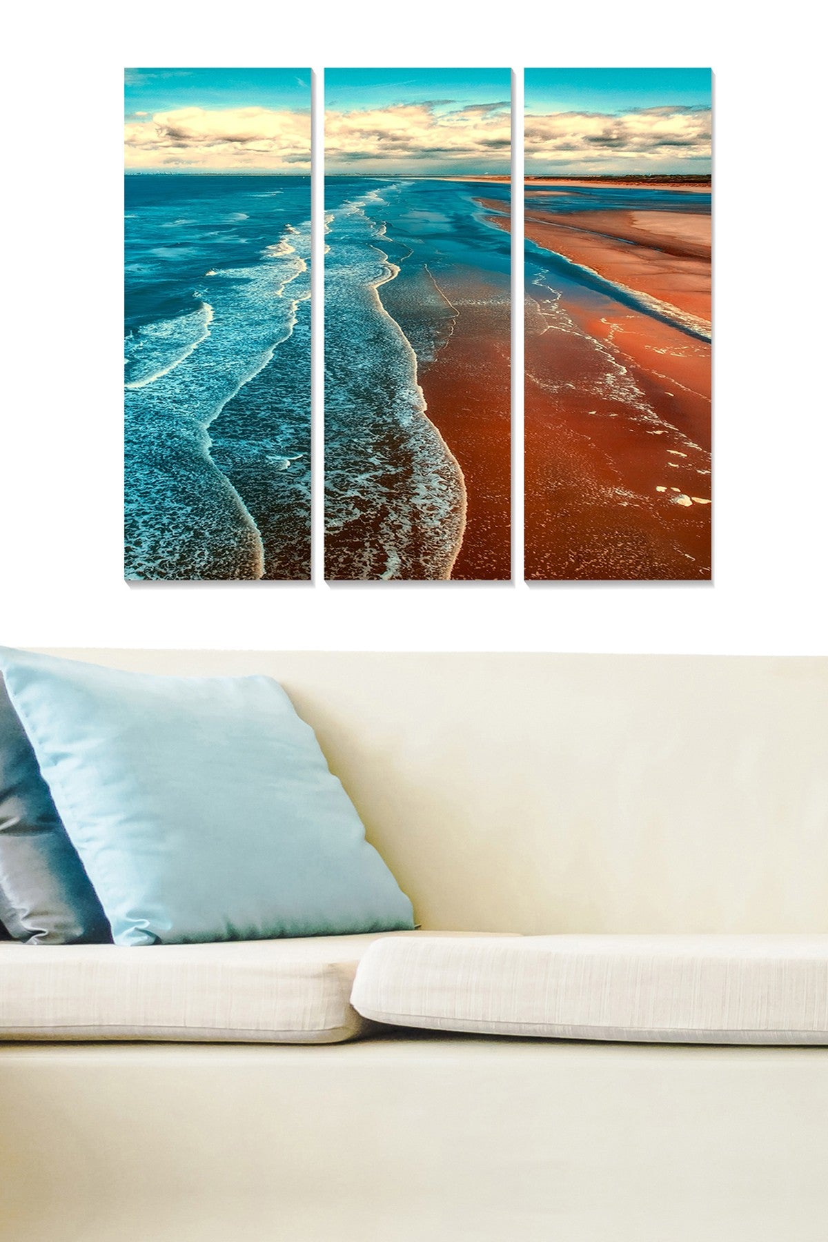 Quadro Decorativo em MDF Multicolor (3 Peças) – 20x50 cm cada, Total 70x50 cm, Espessura 3 mm