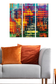 Tríptico Decorativo em MDF Multicolor – 3 Peças (20 x 50 cm cada) – Tamanho Total 70 x 50 cm – Espessura 3 mm – MDF269679014