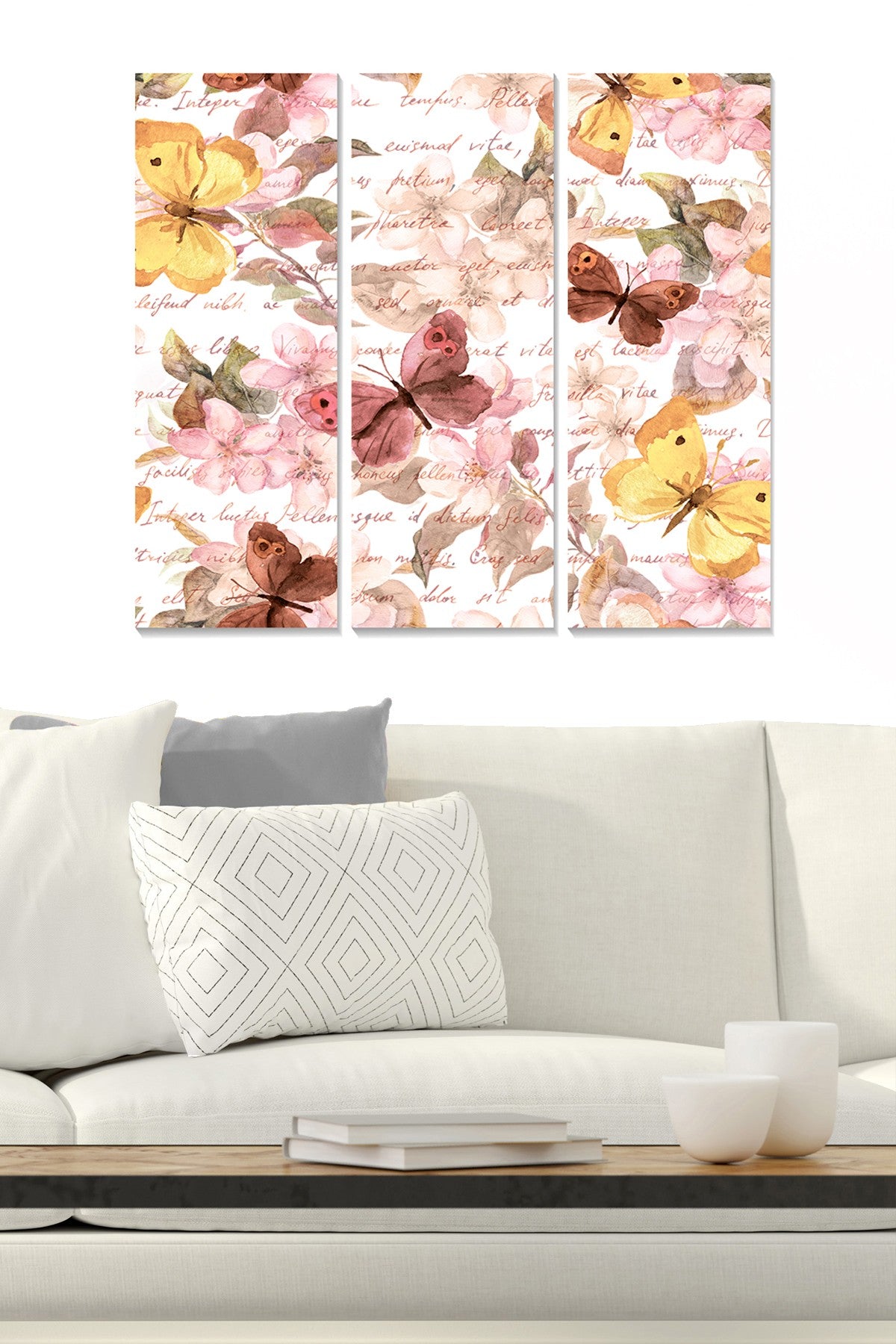 Quadro Decorativo Multicolor em 100% MDF (Conjunto de 3 Peças) – 20 x 50 cm cada, total 70 x 50 cm, espessura 3 mm