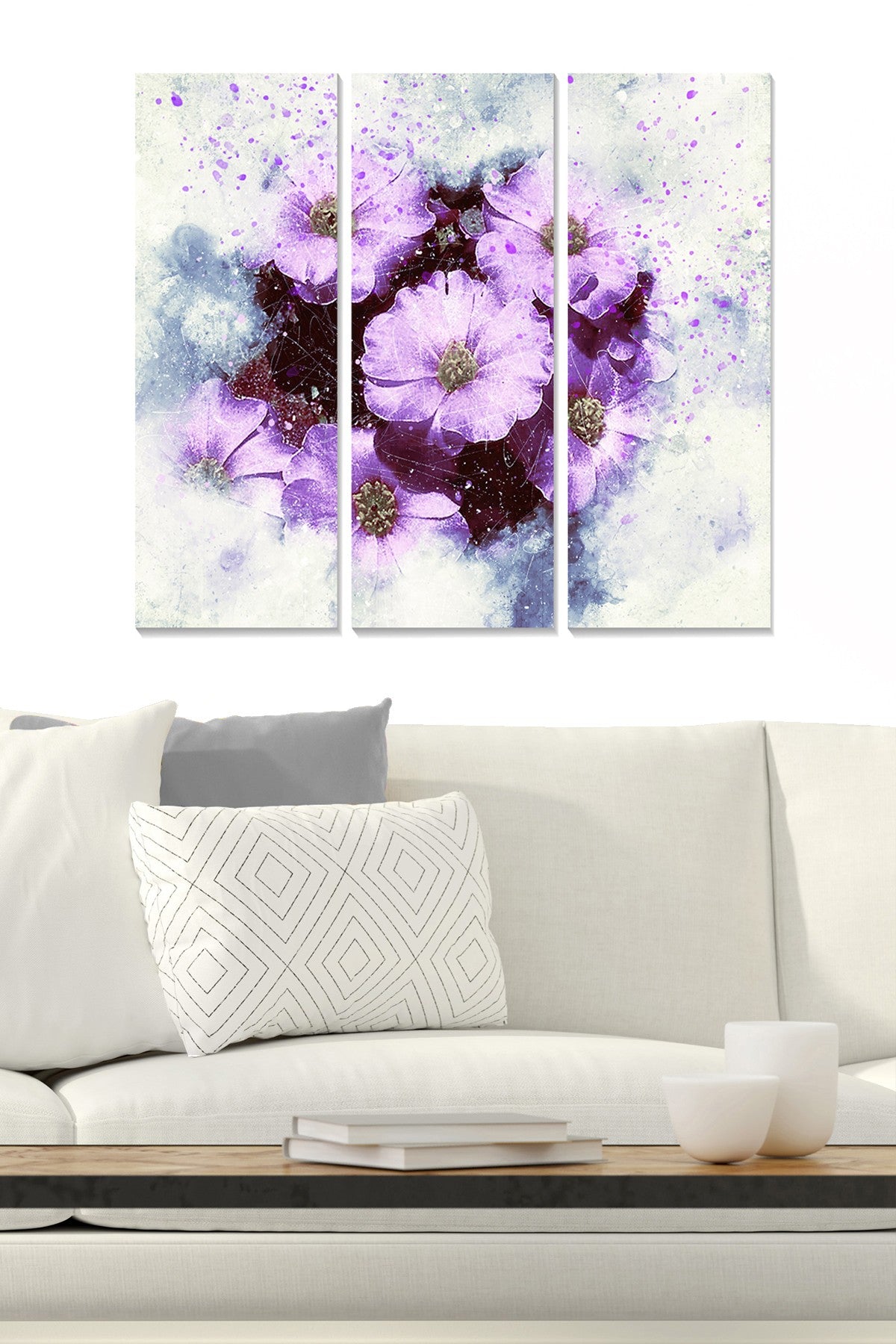 Quadro Decorativo em MDF Multicolor – Conjunto 3 Peças (20x50 cm cada, total 70x50 cm, 3 mm)