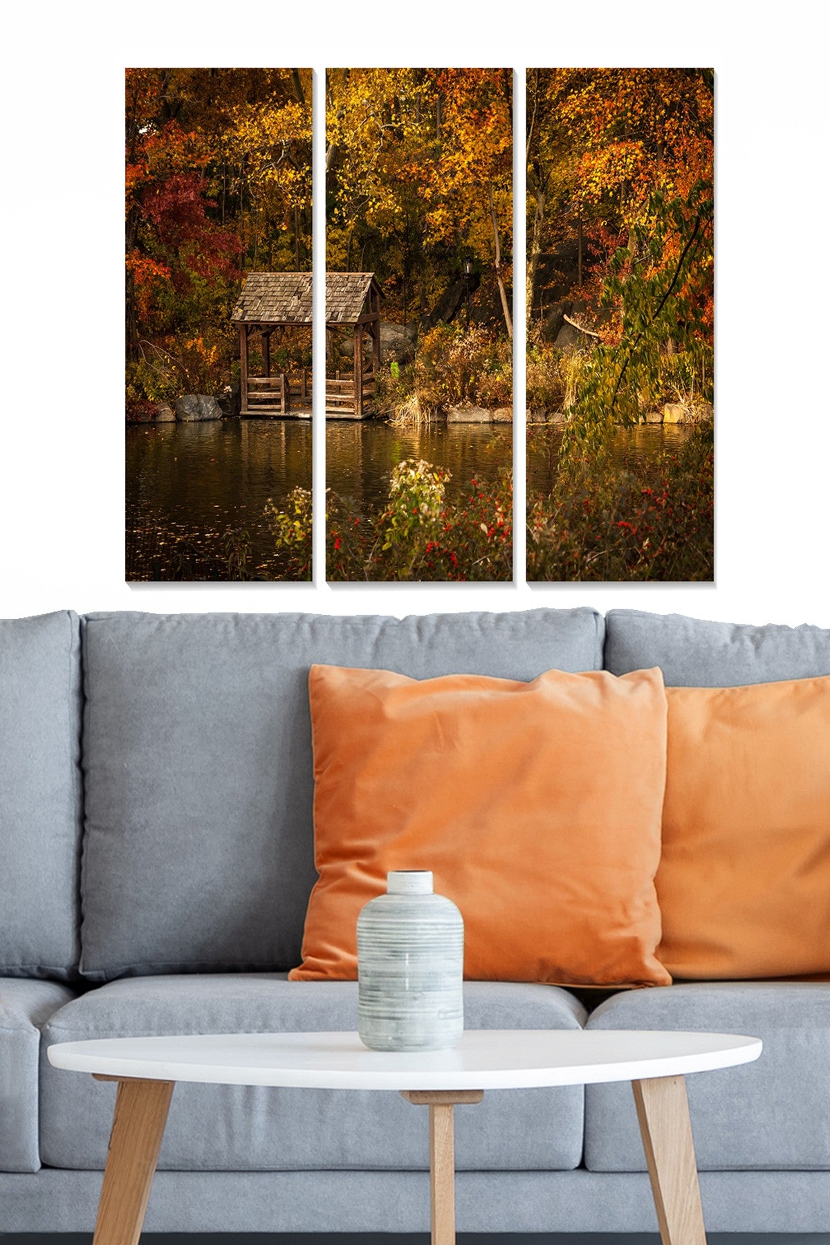 Quadro Decorativo em MDF Multicolor (3 Peças) – 70x50 cm total, 20x50 cm cada, 3 mm