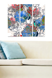 Tríptico Decorativo em MDF Multicolor – 3 Peças (20 x 50 cm cada), Tamanho Total 70 x 50 cm – Espessura 3 mm