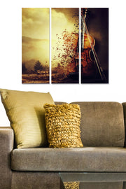 Quadro Decorativo Multicolor em 100% MDF – Conjunto de 3 Peças (20x50 cm cada), Tamanho Total 70x50 cm