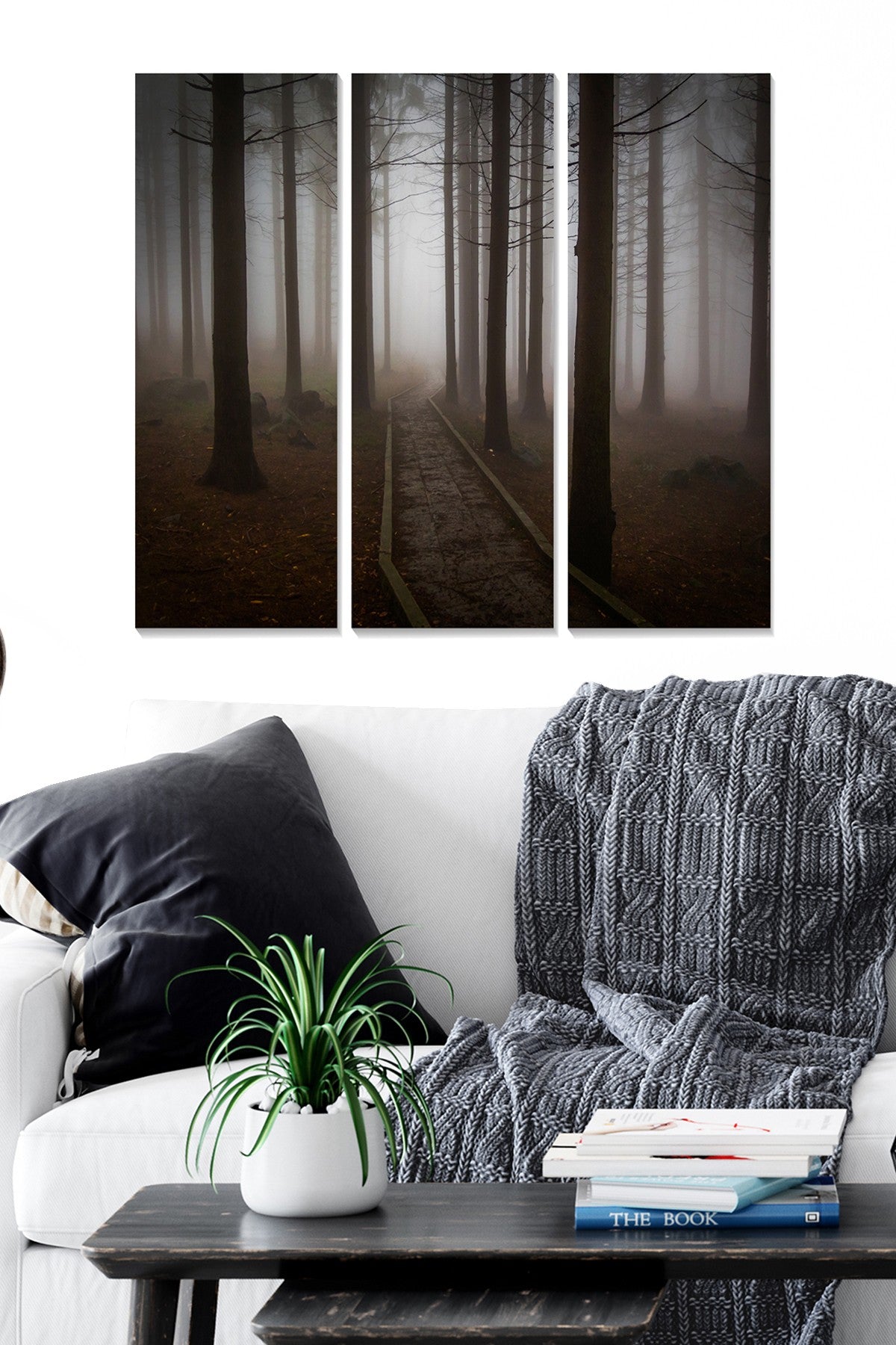 Conjunto de Quadros Decorativos em MDF Multicolor — 3 Peças (20x50 cm cada), Total 70x50 cm, Espessura 3 mm