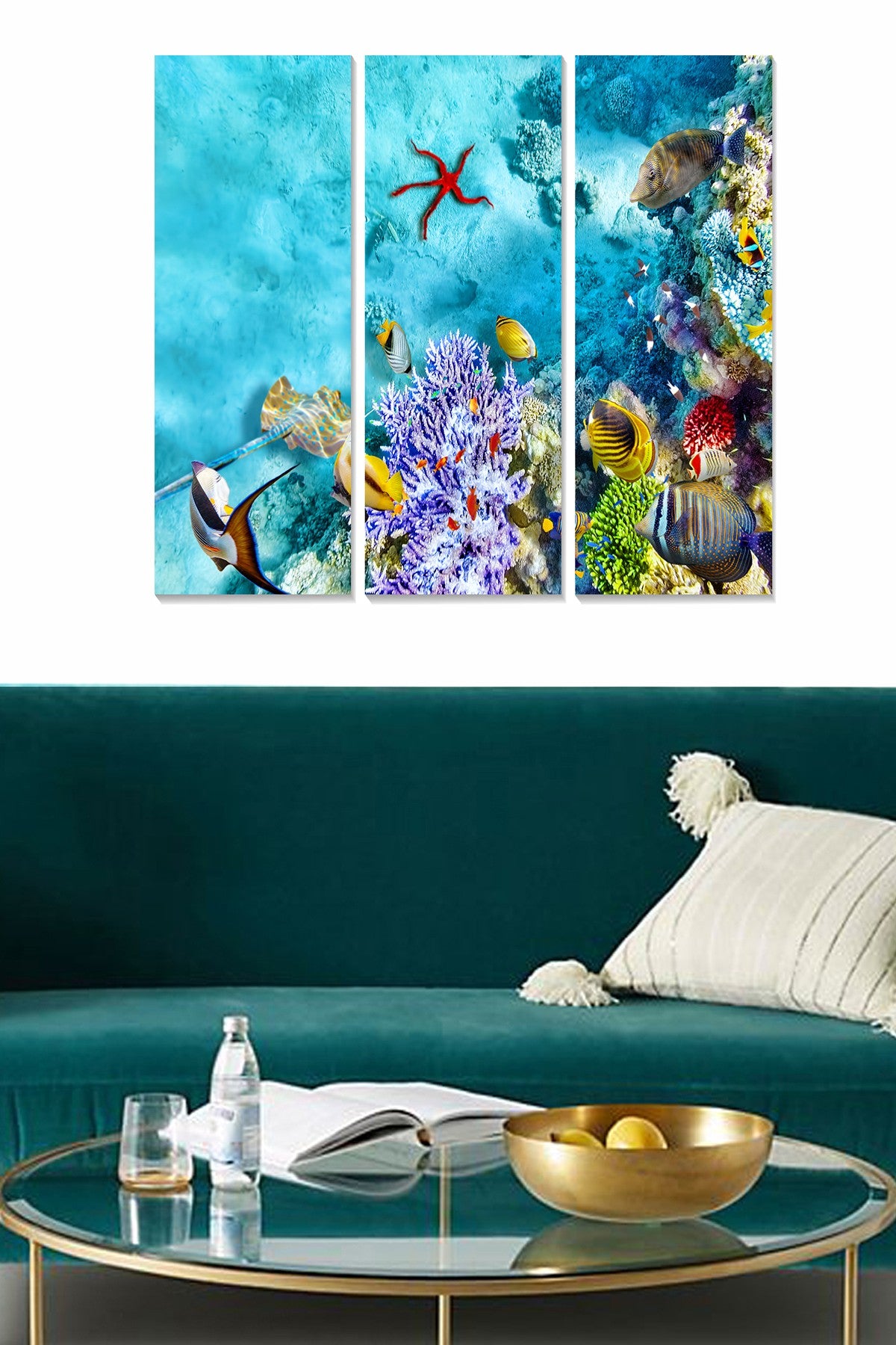 Quadro Decorativo em MDF Multicolor (Conjunto de 3) – Total 70 x 50 cm, Espessura 3 mm