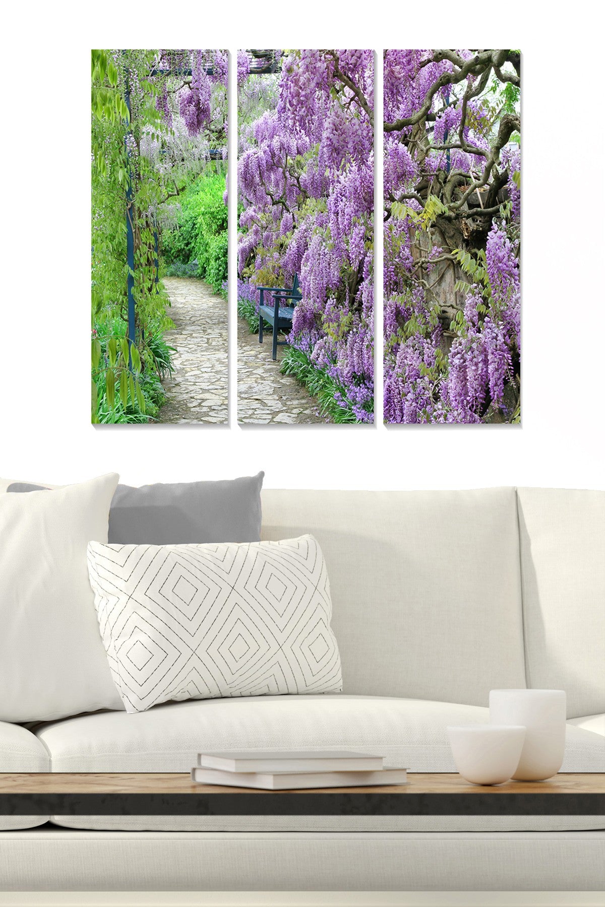 Quadro Decorativo em MDF (3 Peças) Multicolor – 100% MDF 3 mm, 20 x 50 cm cada, 70 x 50 cm total (MDF274732700)