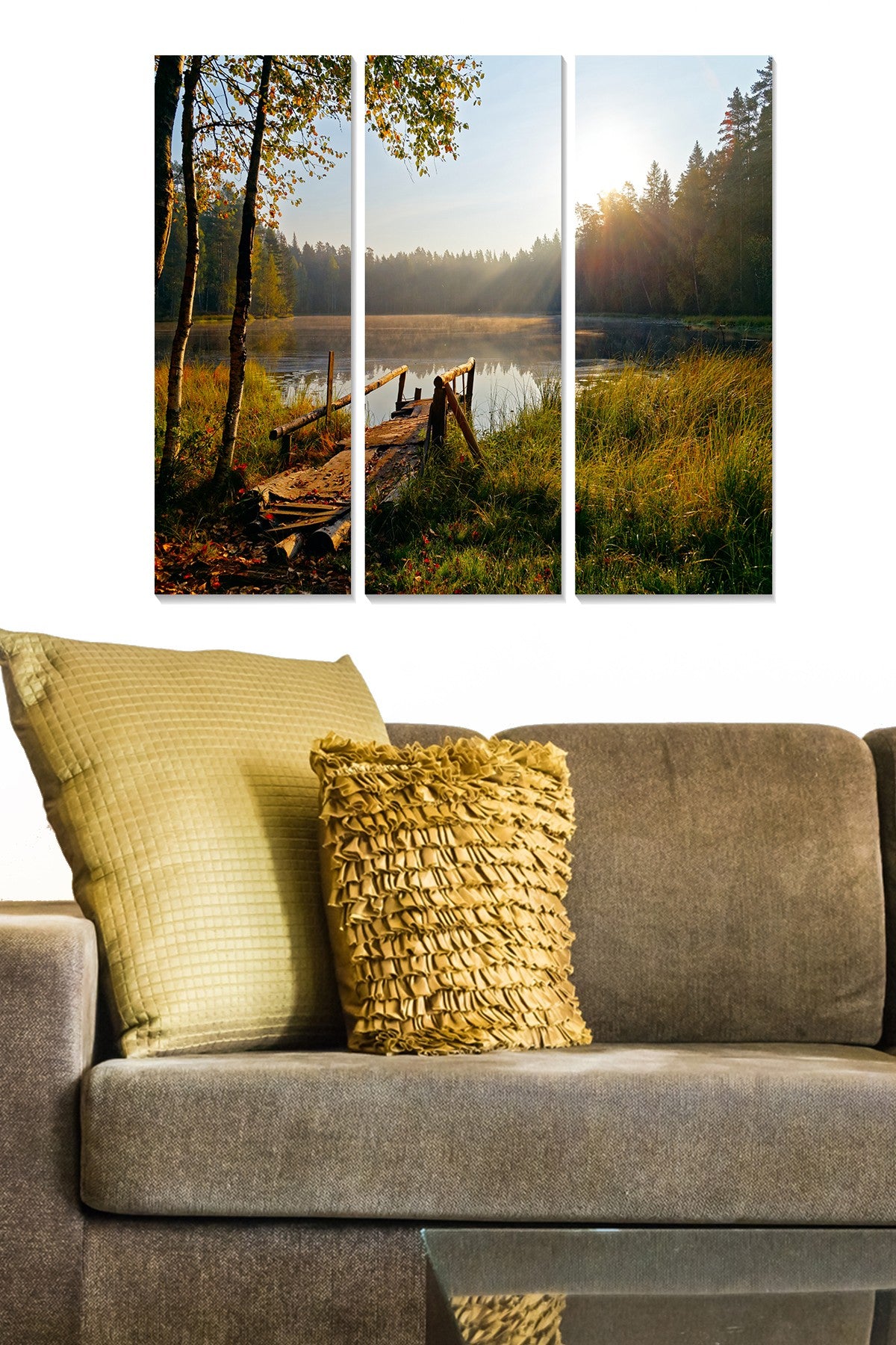 Quadro Decorativo em MDF (Conjunto de 3 Peças) Multicolor — 20x50 cm cada, Total 70x50 cm, Espessura 3 mm