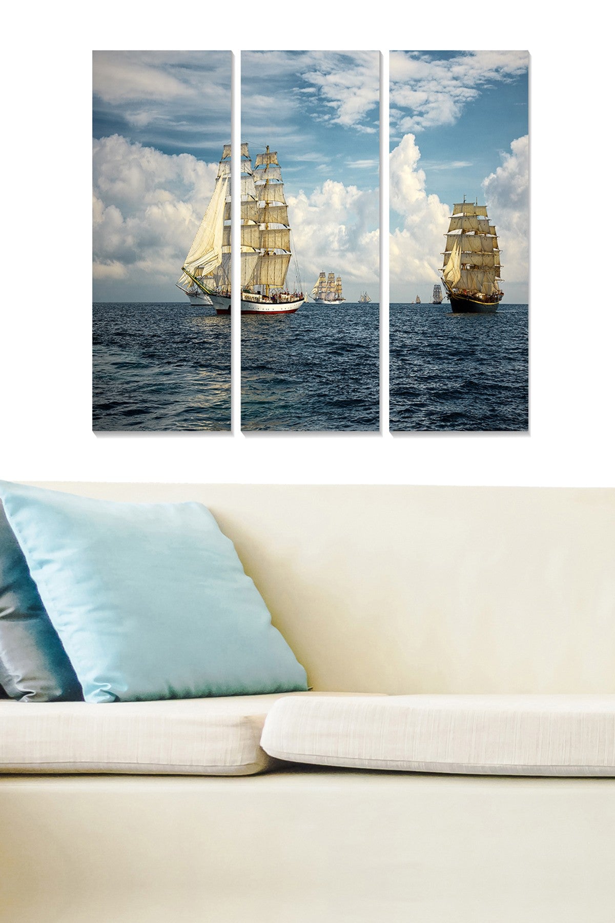 Conjunto de Quadros Decorativos em MDF Multicolor (3 Peças) - Total 70x50 cm, 20x50 cm cada, 3 mm