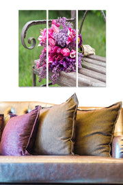 Quadro Decorativo em MDF Multicolor (Conjunto de 3 Peças) – 70x50 cm total (3x 20x50 cm)