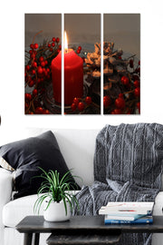 Quadro Decorativo em MDF Multicolor – Conjunto 3 Peças 20x50 cm (cada), Total 70x50 cm, Espessura 3 mm