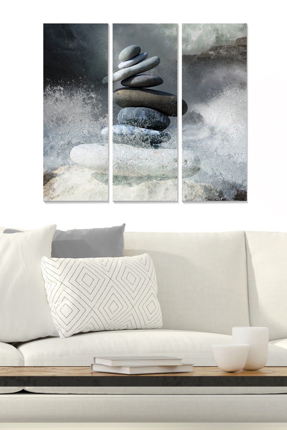 Quadro Decorativo 3 Peças em MDF 100% Multicolor — 20 x 50 cm (cada), total 70 x 50 cm