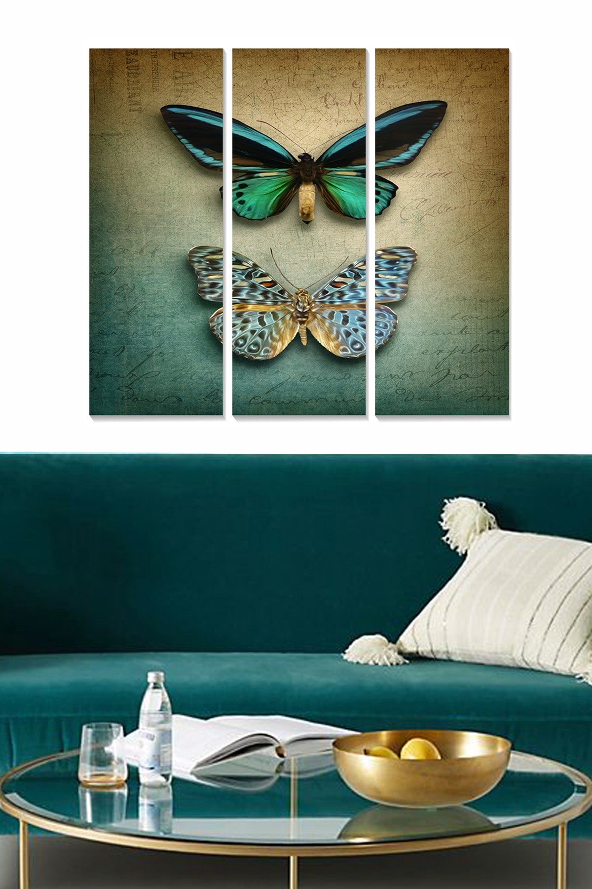 Quadro Decorativo em MDF Multicolor — Conjunto 3 Peças (70x50 cm, 3 mm)