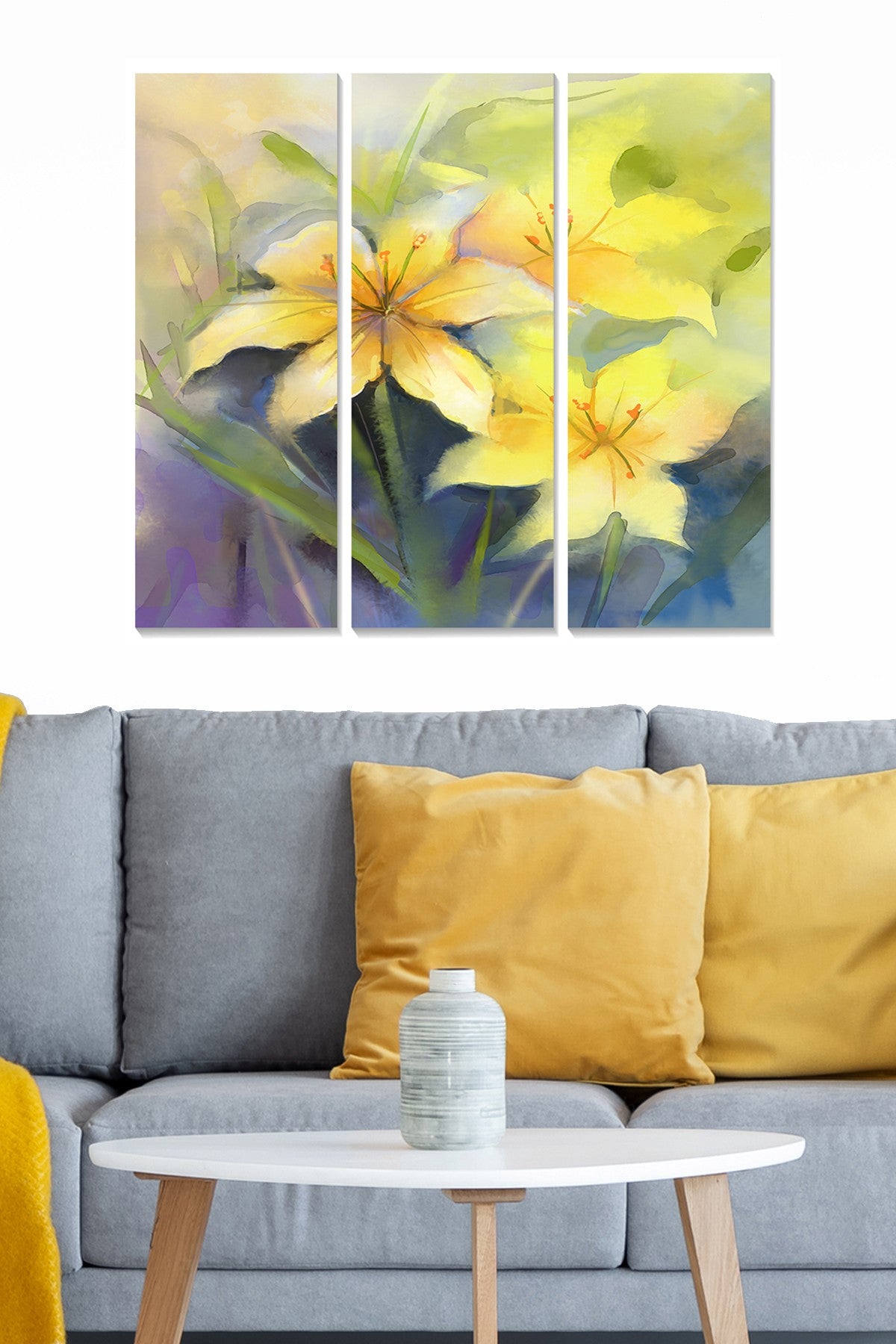 Quadro Decorativo em MDF Multicolor – Conjunto de 3 Peças, 70x50 cm (3 mm)