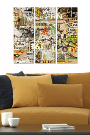 Quadro Decorativo em MDF Multicolor – Conjunto 3 Peças (20x50 cm cada, total 70x50 cm), 100% MDF 3 mm, 1 kg