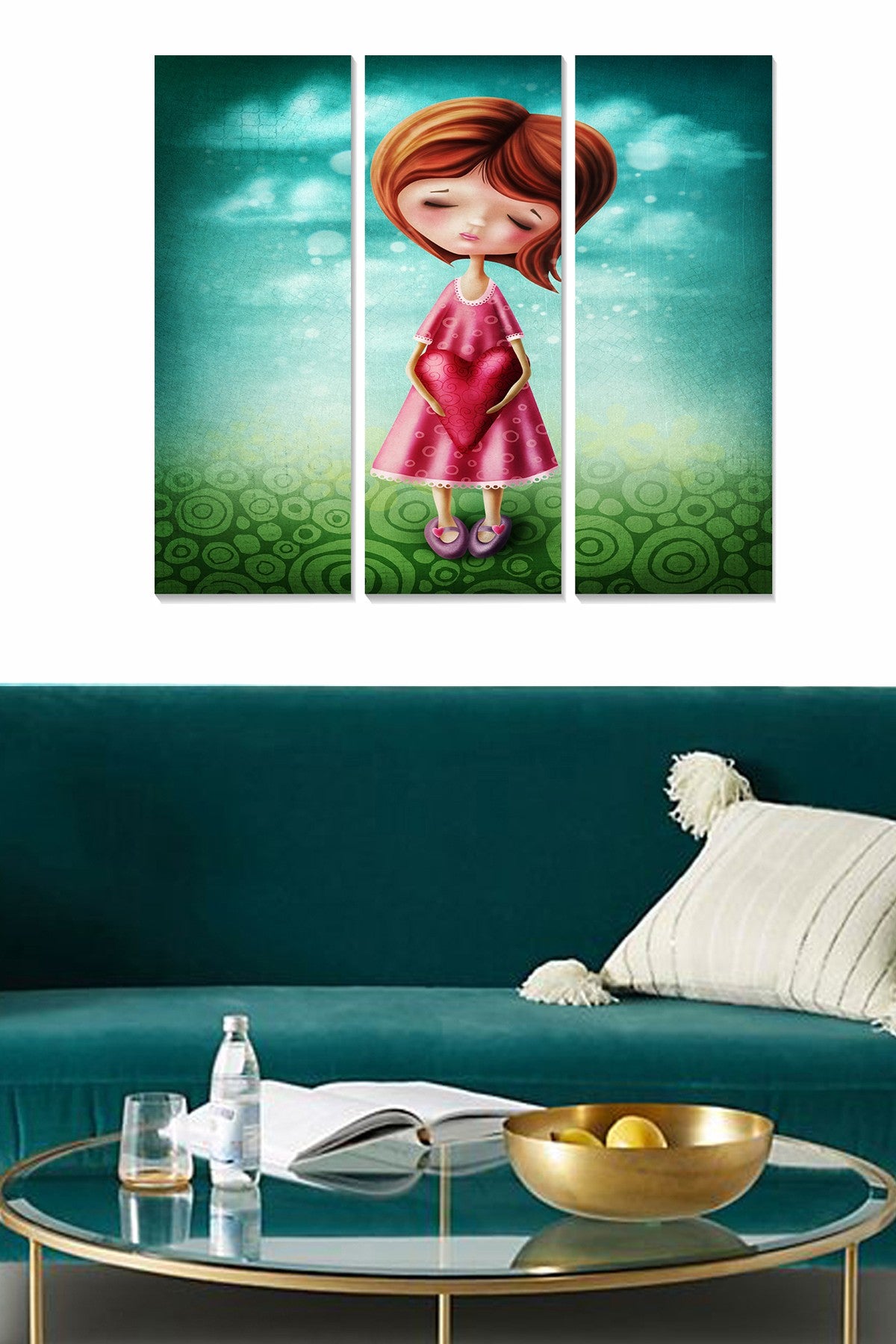 Quadro Decorativo em MDF Multicolorido – Conjunto de 3 Peças (20x50 cm cada) | Tamanho Total 70x50 cm | Espessura 3 mm