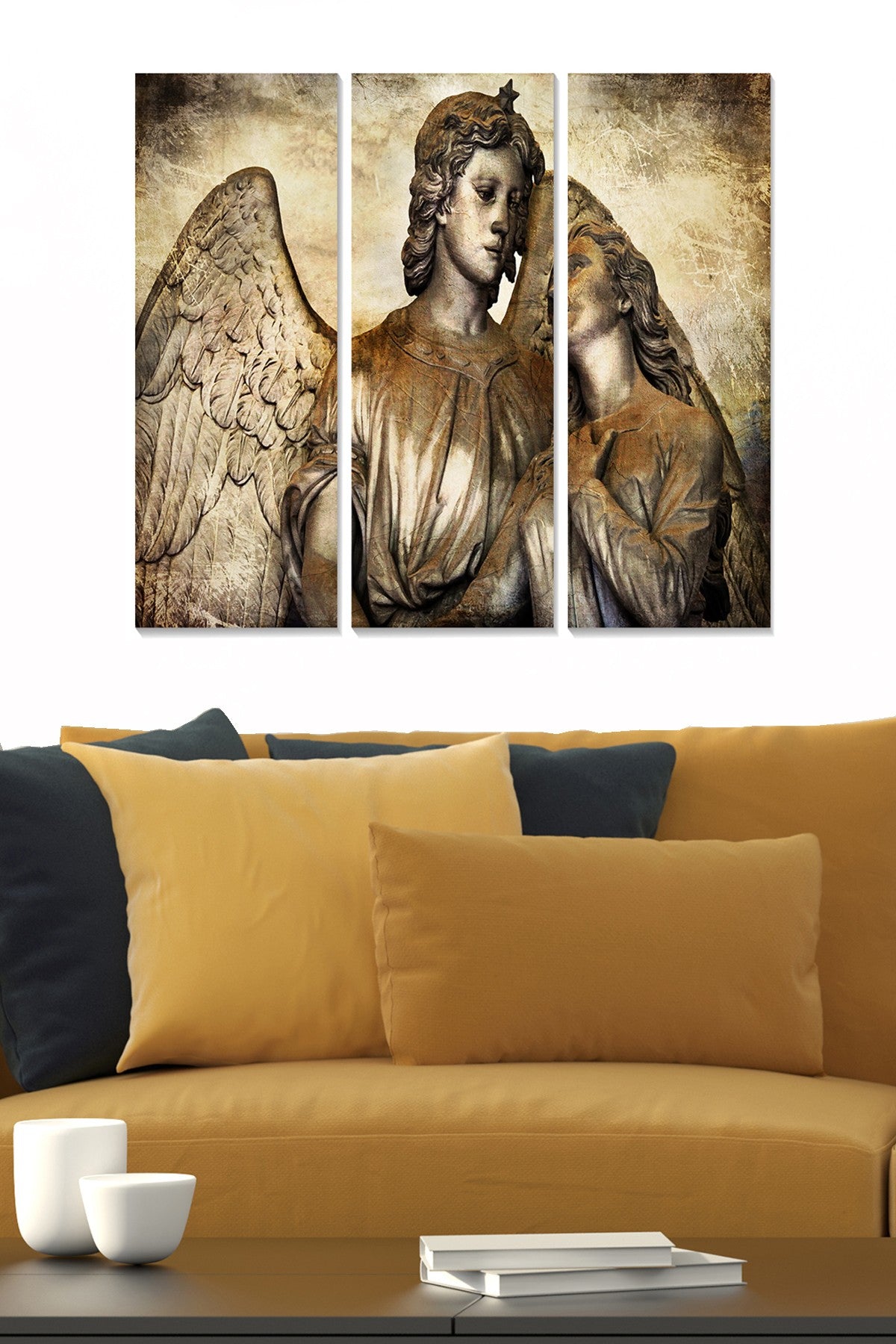 Quadro Decorativo em MDF 100% (3 Peças) Multicolor – 20 x 50 cm cada (Total 70 x 50 cm), Espessura 3 mm