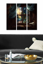 Quadros Decorativos em MDF (Conjunto de 3) - Multicolor, 3 mm, 3x 20x50 cm (Total 70x50 cm)