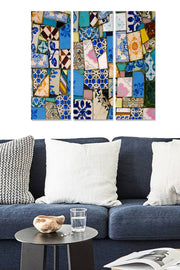 Conjunto de Quadros Decorativos em MDF (3 Peças) Multicolor — 70 x 50 cm Total, 3 mm de Espessura