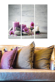 Quadro Decorativo em MDF Multicolor – Conjunto de 3 Peças (3×20x50 cm, total 70x50 cm, 3 mm)