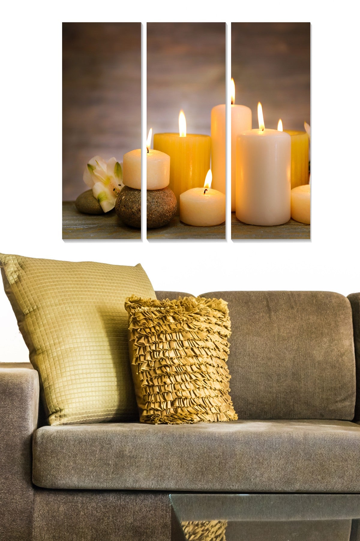 Quadro Decorativo em MDF 3 mm Multicolor – Conjunto de 3 Peças 20x50 cm cada, Total 70x50 cm