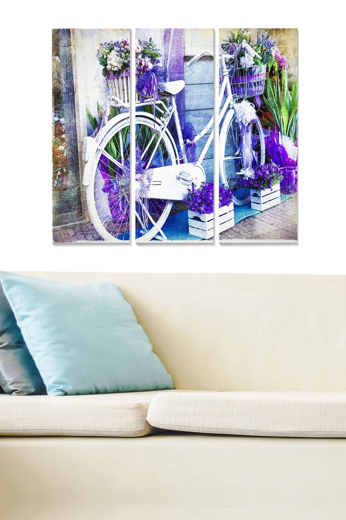 Quadro Decorativo em MDF Multicolor (Conjunto de 3 Peças) 20 x 50 cm cada, Total 70 x 50 cm, Espessura 3 mm