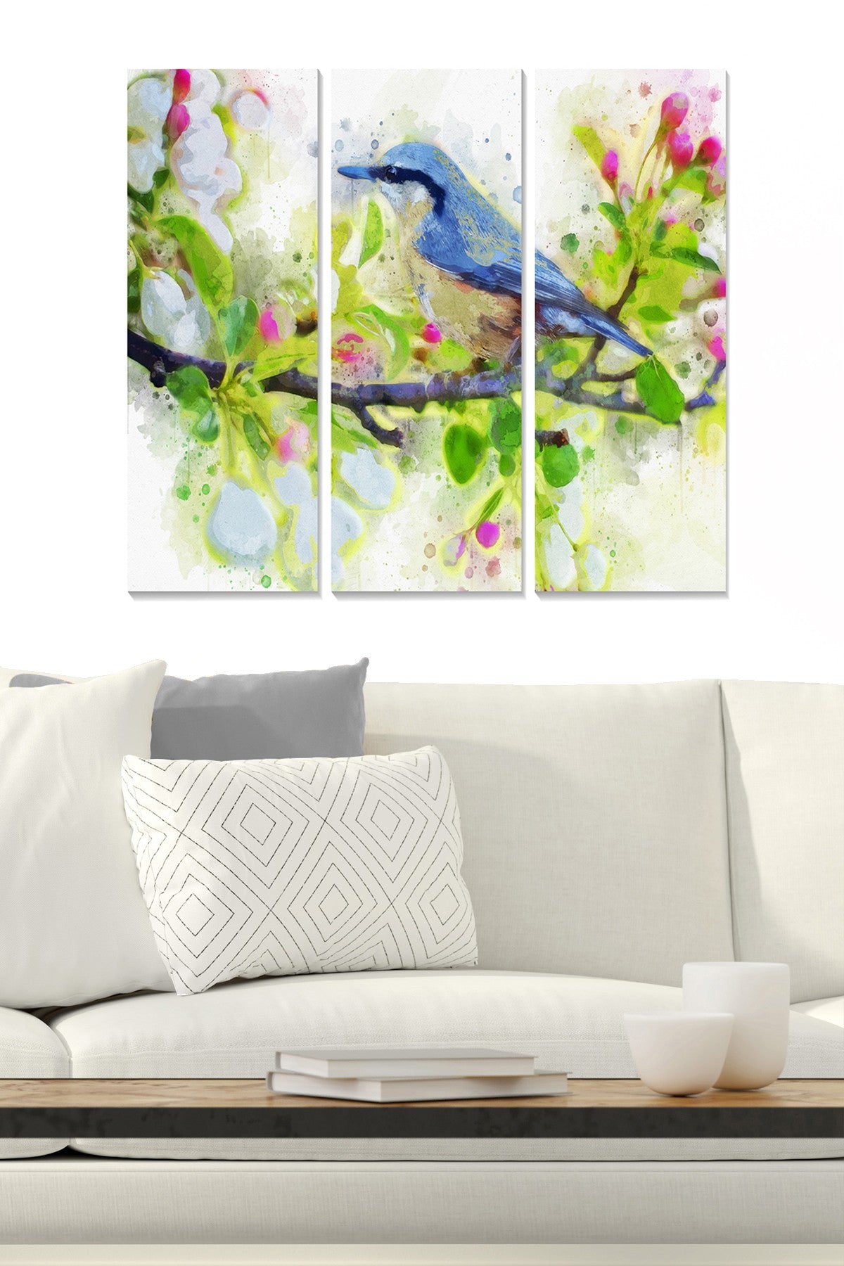 Tríptico Decorativo em MDF Multicolor – 70x50 cm (3x 20x50 cm, 3 mm)