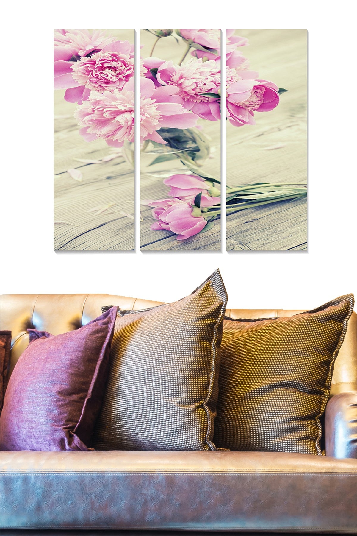 Quadro Decorativo em MDF (Conjunto de 3 Peças), Multicolor — 70 x 50 cm (3 x 20 x 50 cm), 3 mm