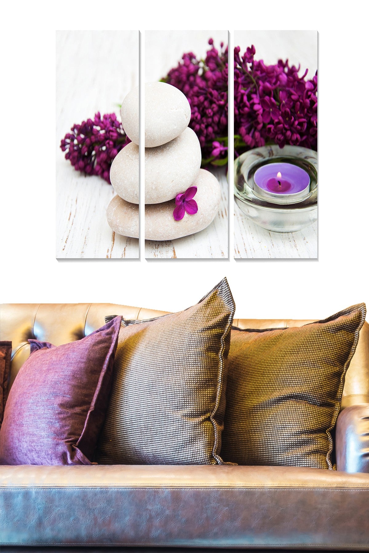 Conjunto de 3 Quadros Decorativos em MDF Multicolor — 70x50 cm (3x 20x50 cm), Espessura 3 mm