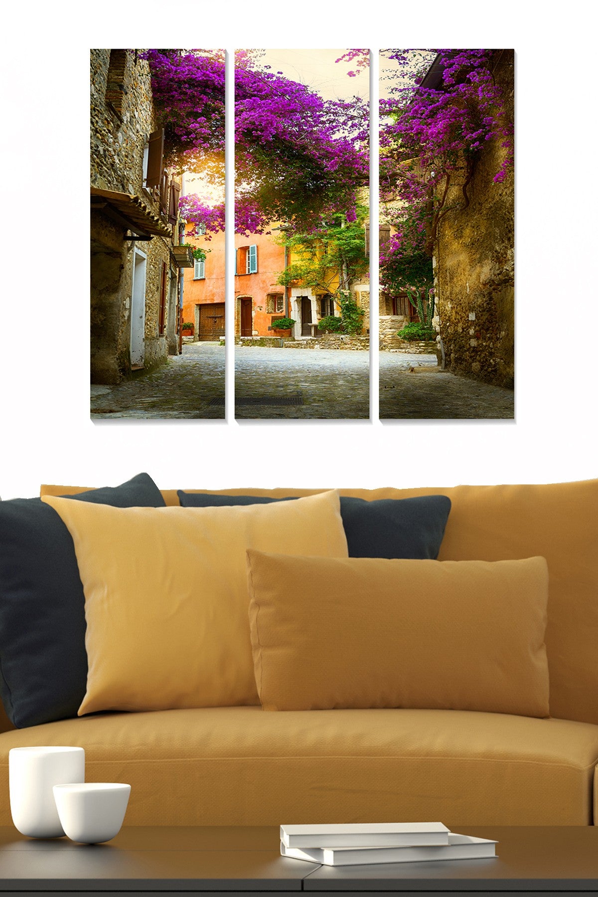 Conjunto de Quadros Decorativos em MDF (3 Peças) Multicolor – 70 x 50 cm, Espessura 3 mm