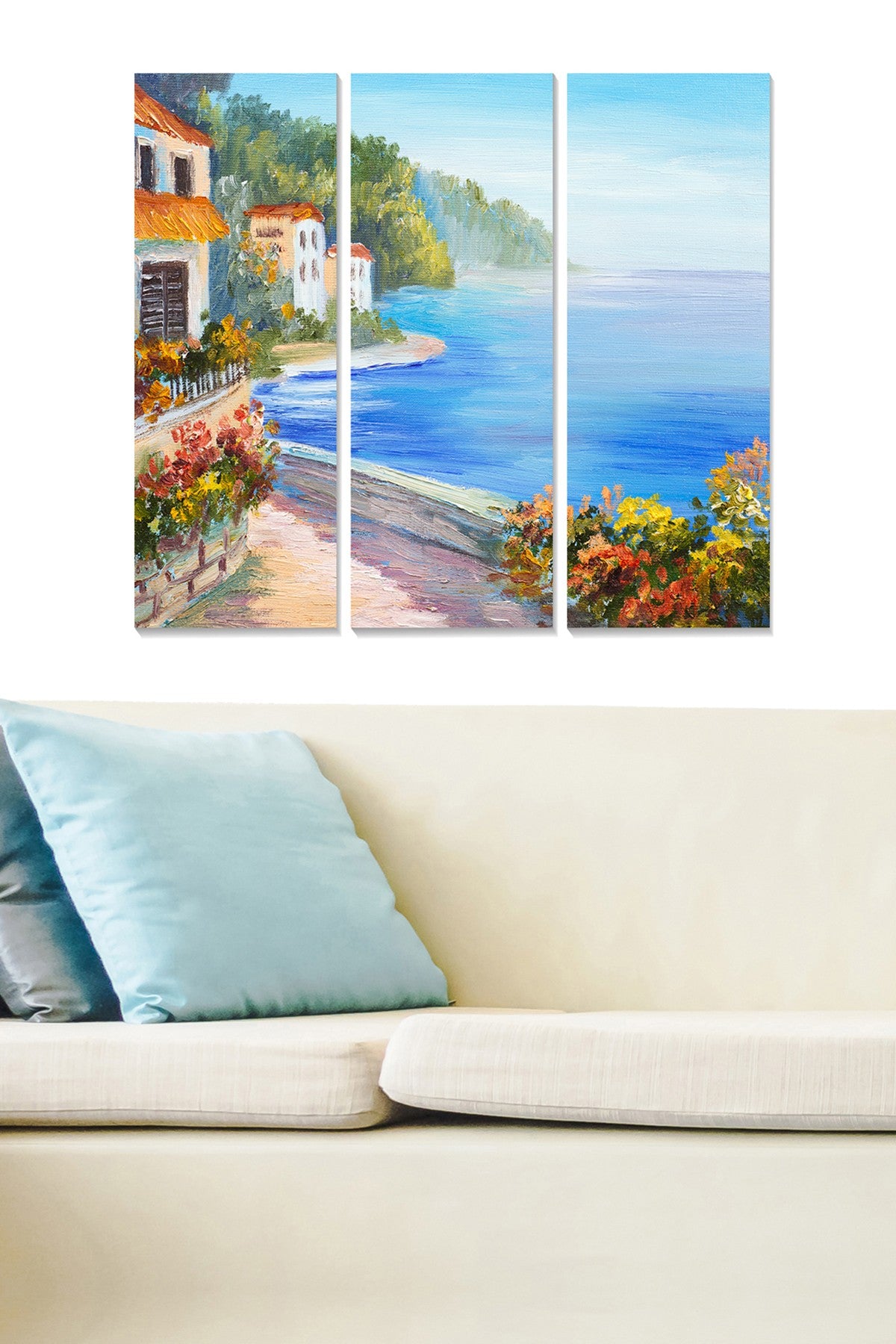 Tríptico Decorativo em MDF Multicolorido 70x50 cm (3 Peças, 3 mm; 20x50 cm cada) – MDF287446364