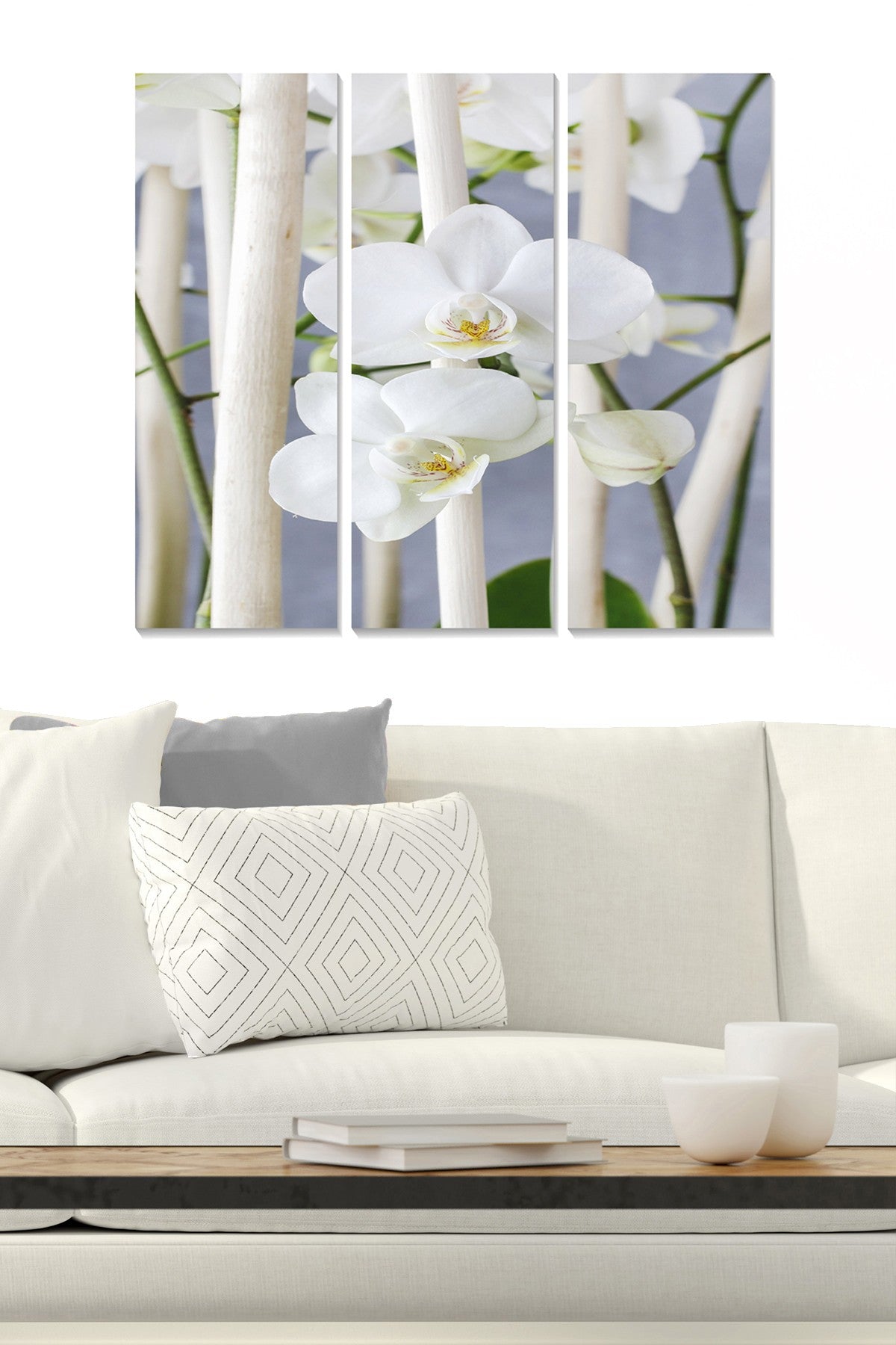 Quadro Decorativo em MDF Multicolor – Conjunto de 3 Peças (20x50 cm cada, total 70x50 cm, 3 mm)