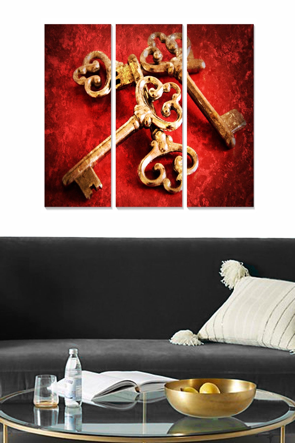 Tríptico Decorativo em MDF Multicolor – 70 x 50 cm (total) | 20 x 50 cm cada | Espessura 3 mm