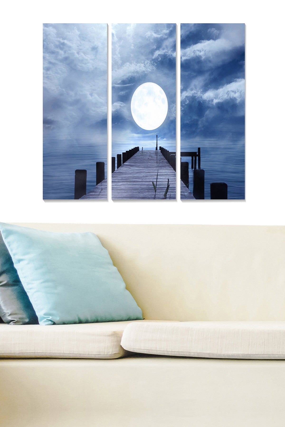 Quadro Decorativo em MDF Multicolor – Conjunto de 3 Peças, 20 x 50 cm cada (70 x 50 cm total), Espessura 3 mm