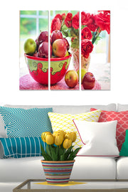 Quadro Decorativo em MDF Multicolor – Conjunto de 3 Peças (20 x 50 cm cada, total 70 x 50 cm), espessura 3 mm