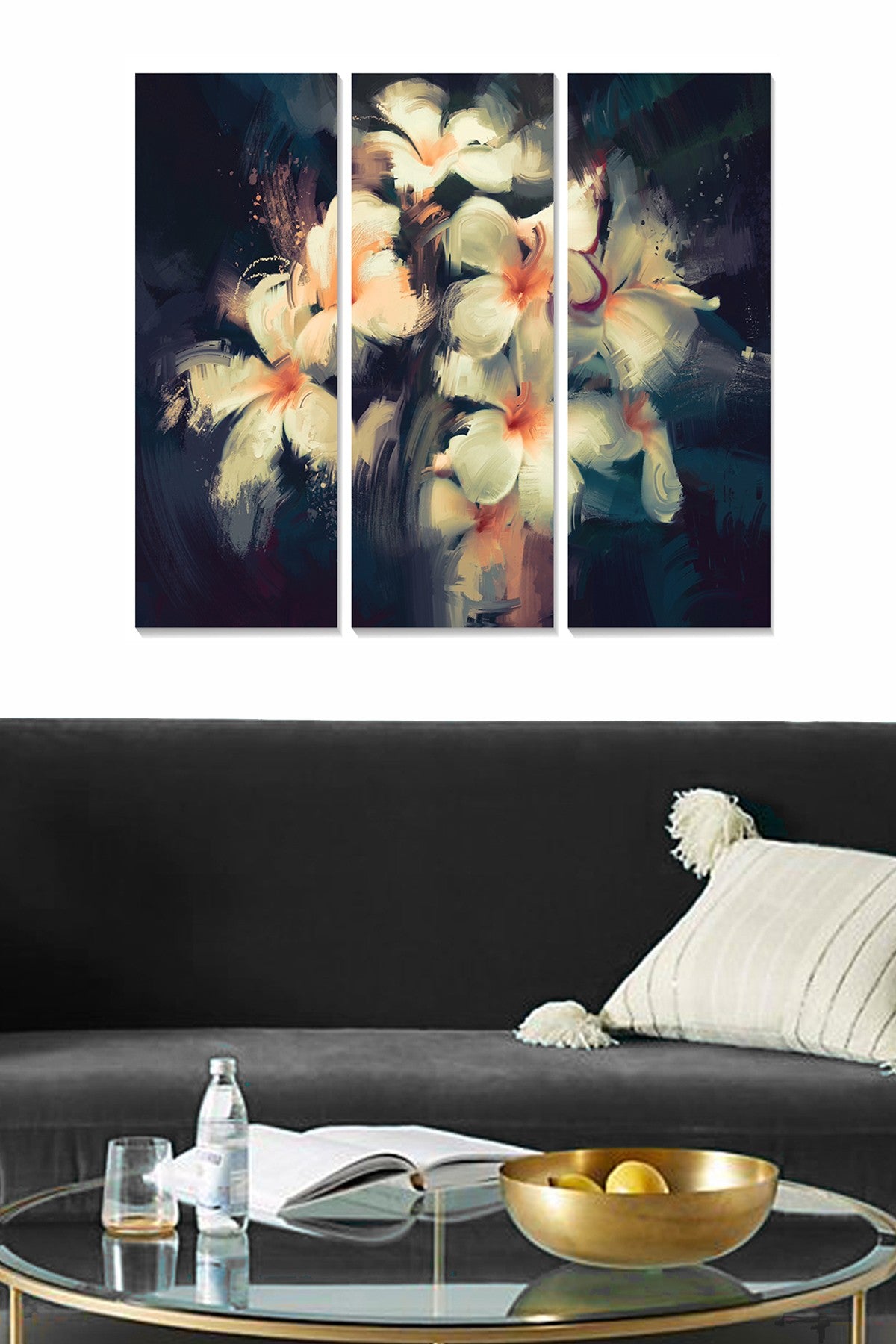 Conjunto de Quadros Decorativos em MDF (3 Peças) Multicolor – 20x50 cm cada (70x50 cm total), MDF 100% 3 mm, Ref. MDF291421226