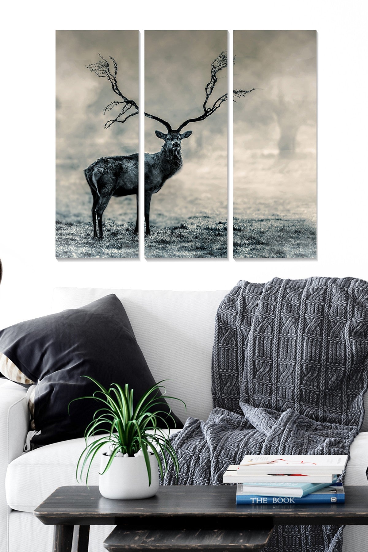 Conjunto de Quadros Decorativos Multicolor em MDF (3 Peças) – Total 70x50 cm, 3 mm