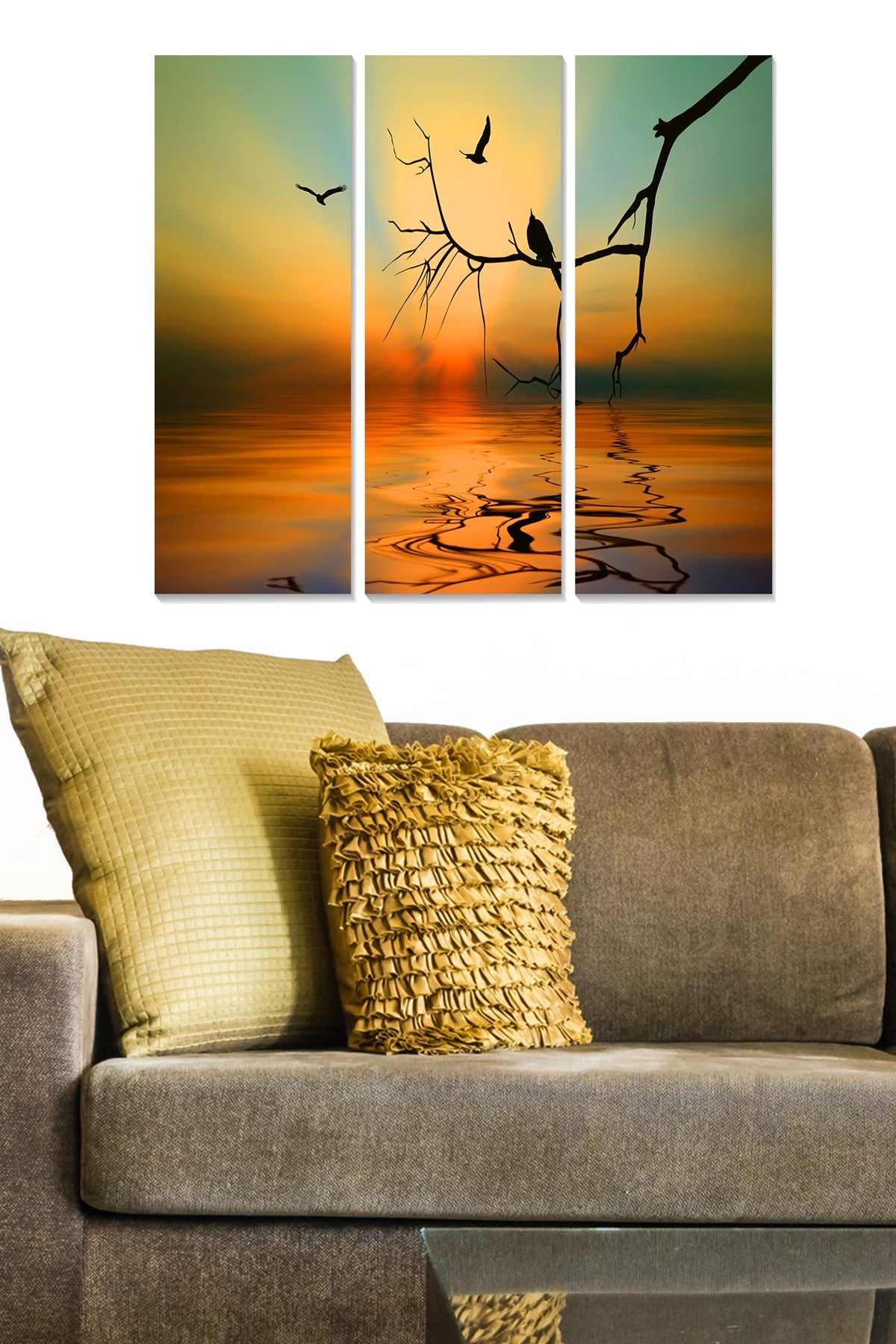 Conjunto de Quadros Decorativos em MDF (3 Peças) Multicolorido – 70x50 cm (3x20x50 cm), 3 mm | Modelo MDF291795116