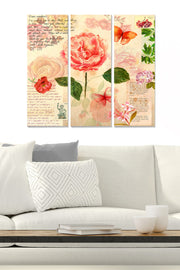 Tríptico Decorativo em MDF Multicolor – 3 Peças (20x50 cm cada), Total 70x50 cm, 3 mm