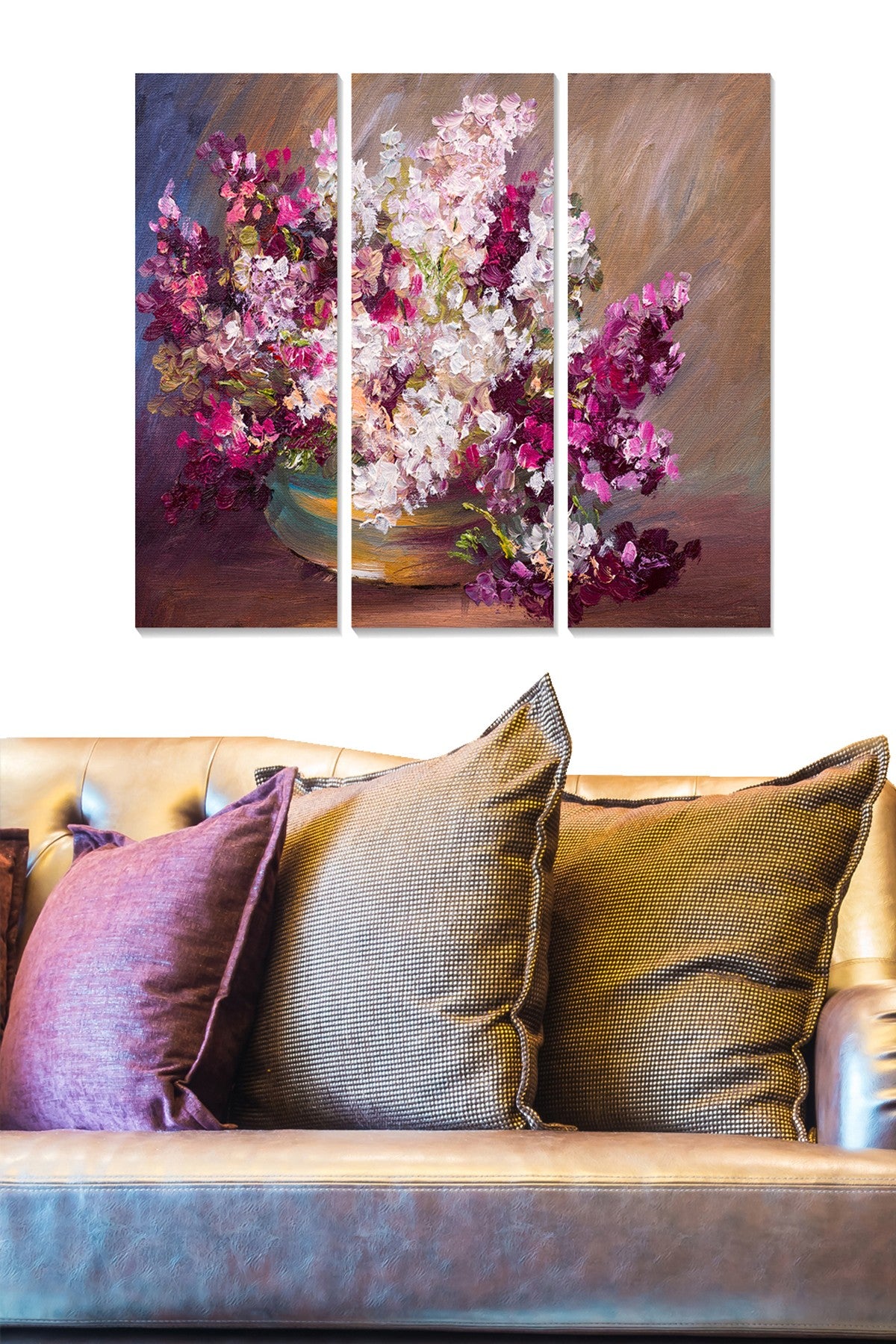 Quadro Decorativo 100% MDF Multicolor (3 Peças) – 20x50 cm cada, total 70x50 cm, espessura 3 mm