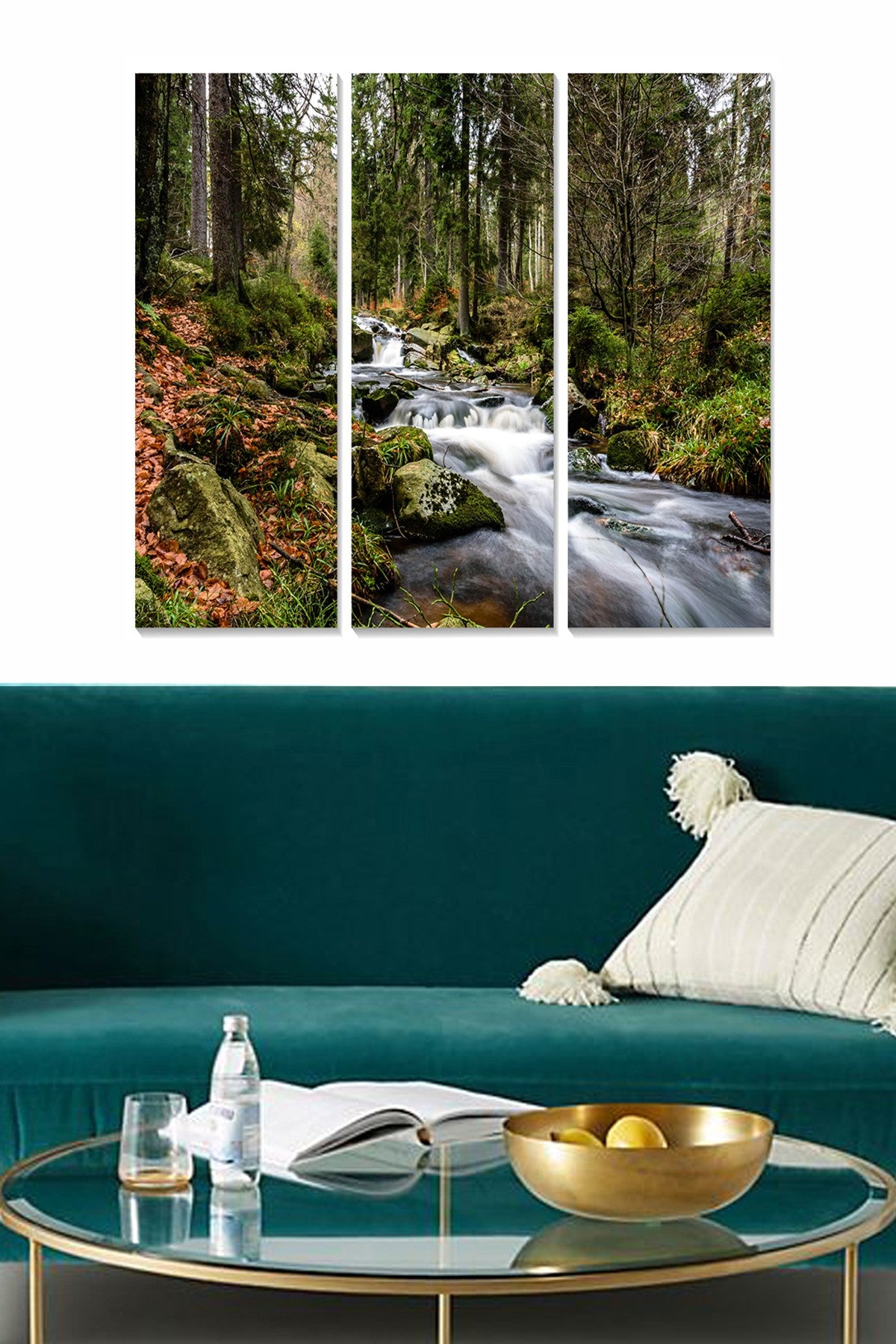 Tríptico Decorativo em MDF Multicolor – 3 Peças, 70 x 50 cm