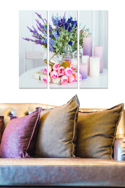 Quadro Decorativo em MDF Multicolor (Conjunto de 3) – 20x50 cm cada, Total 70x50 cm, MDF 3 mm